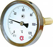 Термометр биметаллический осевой ТБ-100 (от 0 до +120 °С, 100 мм)
