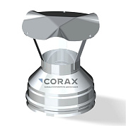 Оголовок дымохода 150(430/0,5)x250(430/0,5) нержавеющая сталь Corax
