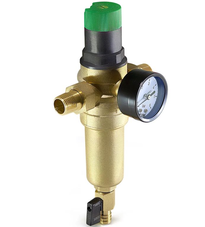 Фильтр промывной с редуктором на горячую воду 3/4” Tim