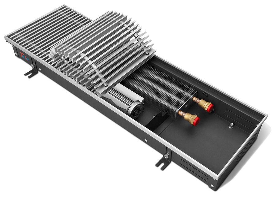 Внутрипольный конвектор с принудительной конвекцией Techno Vent KVZV 250-140-2000
