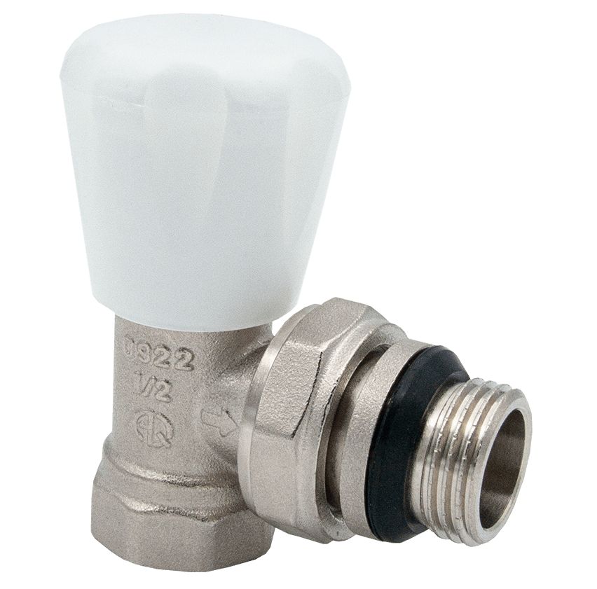 Клапан регулирующий для радиатора угловой 1/2” с уплотнением Aqualink