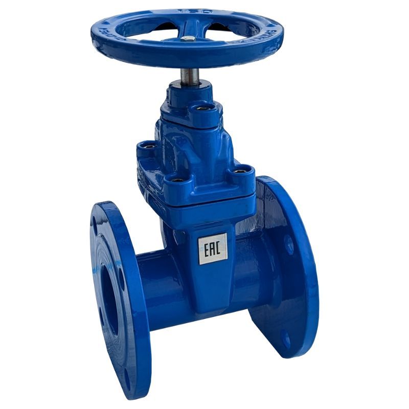 Задвижка чугунная 30ч39р DN 100 PN 16 (EPDM) с обрезиненным клином, КНР