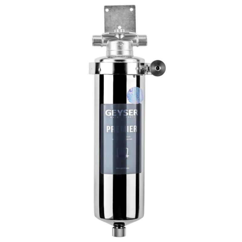 Корпус фильтра Премьер 10SL 3/4” (нержавеющая сталь) Гейзер