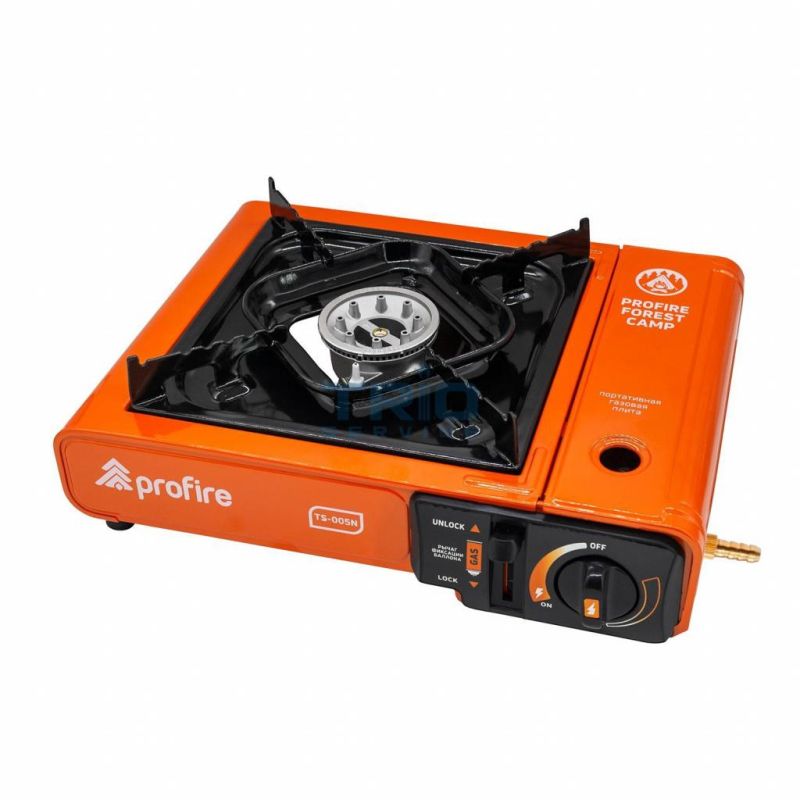 Плита портативная FOREST CAMP PLUS TS-005N с переходником, PROFIRE