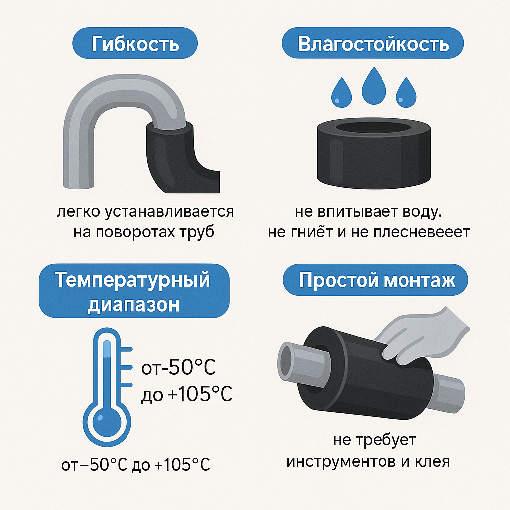 гибкость, влагостойкость