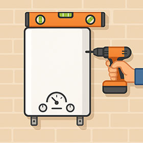 Монтаж котла