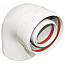 Коаксиальный отвод 90° DN 80/125, HT Baxi