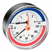 Термоманометр аксиальный DN 80, 0-120 °C, 0...6 бар, G-1/2” Watts