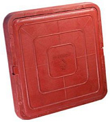 Люк ПП 660х660 квадратный красно-коричневый