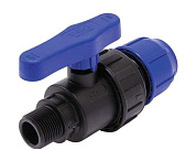Кран шаровой ПЭ 25х3/4” НР Tebo