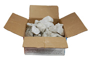 Камень Кварцит белый колотый (коробка 20 кг)
