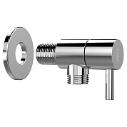 Вентиль угловой 1/2”х3/4” с отражателем из нержавеющей стали (хром) Tim