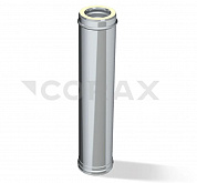 Сэндвич-труба Ø220(430/0,5)х300(430/0,5), L=1000 мм, нерж. сталь, CORAX