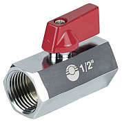 Кран шаровой мини 1/2” г/г (хром) Valfex