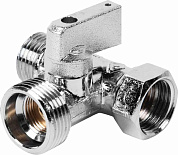 Кран шаровой трехпроходной для бытовой техники 1/2”х3/4”х1/2” г/ш/ш Bugatti Miami