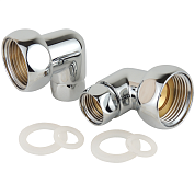 Уголок для полотенцесушителей  3/4”х1/2” г/г (хром) Tim