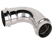 Пресс-угольник двухраструбный из нержавеющей стали 90° 15 Zeissler