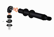 Комплект коаксиальный (антилёд) Ø 60/100мм 1,0м универсальный Black Silk (чёрный) DR thermo