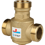 Термостатический смесительный клапан для твердотопливных котлов 1 1/4” НР (60 °С) Stout