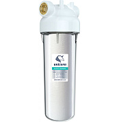 Фильтр магистральный 3/4” для холодной воды прозрачный 10” Unicorn (KSBP 34) c картриджем PS1005