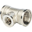 Тройник переходной 3/4”х1/2”х3/4” г/г/г (никель) Stout