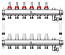 Коллекторная группа в сборе с расходомерами  6 выходов (нерж. сталь) Wester W902.6