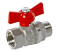 Кран шаровой   3/4” г/ш, бабочка 11Б27п1 (никель) Галлоп