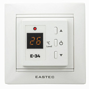 Терморегулятор Eastec E-34 белый (3,5кВт, новый формат) электронный встраиваемый