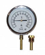 Термометр биметаллический радиальный ТБ-100 (от 0 до +150 °С, 100 мм)
