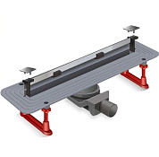 Трап линейный ультратонкий с дизайн-вставкой Zeissler Evolux Slim 700х70