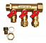 Коллектор с шаровыми кранами 3/4”х16, 3 выхода STS