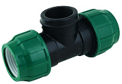 Тройник ПЭ 90х3”х90 ц/г/ц Poelsan Green