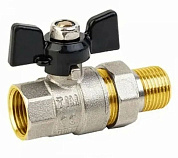 Кран шаровой с американкой (усиленный) 1/2” бабочка Tim