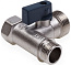 Кран шаровой трёхпроходной 1/2”х3/4”х1/2” г/ш/ш Aqualink