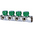 Коллектор регулирующий  3/4”, 4 отвода 3/4"ЕК Stout