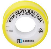 ФУМ-лента Aqualink для газа (12х0,1мм, 10м)